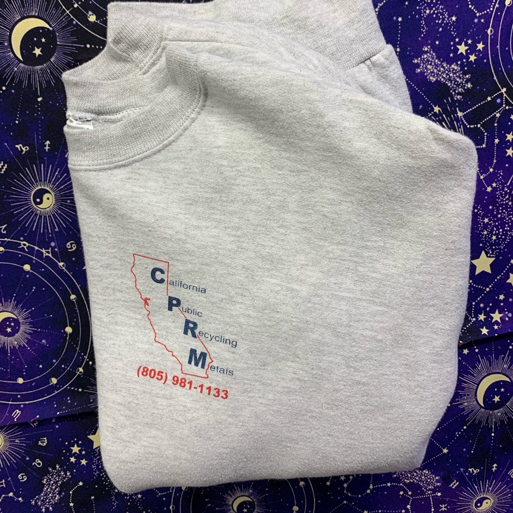 Vintage California Public Recycling Metals sweatshirt 805
